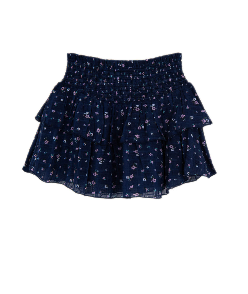 Katie J NYC Girls Blue Floral Brooke Skirt Girls Casual Bottoms Katie J NYC   