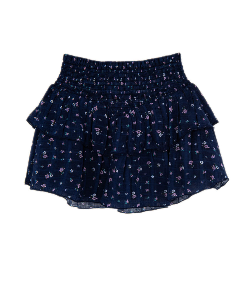 Katie J NYC Girls Blue Floral Brooke Skirt Girls Casual Bottoms Katie J NYC   