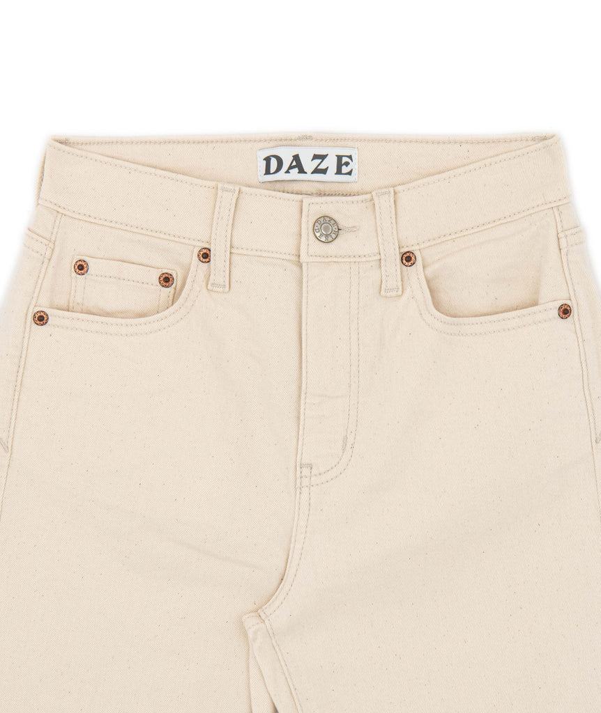Daze Women Shy Girl High Rise Crop Flare Jeans Raw Cut Womens Denim Daze   