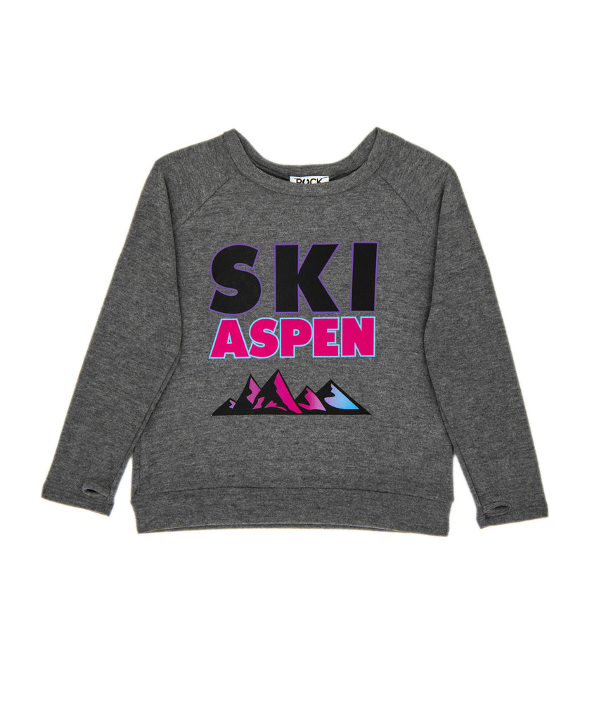 Rock Candy Girls Ski Aspen Crew Sweatshirt Distressed/seasonal girls Rock Candy   