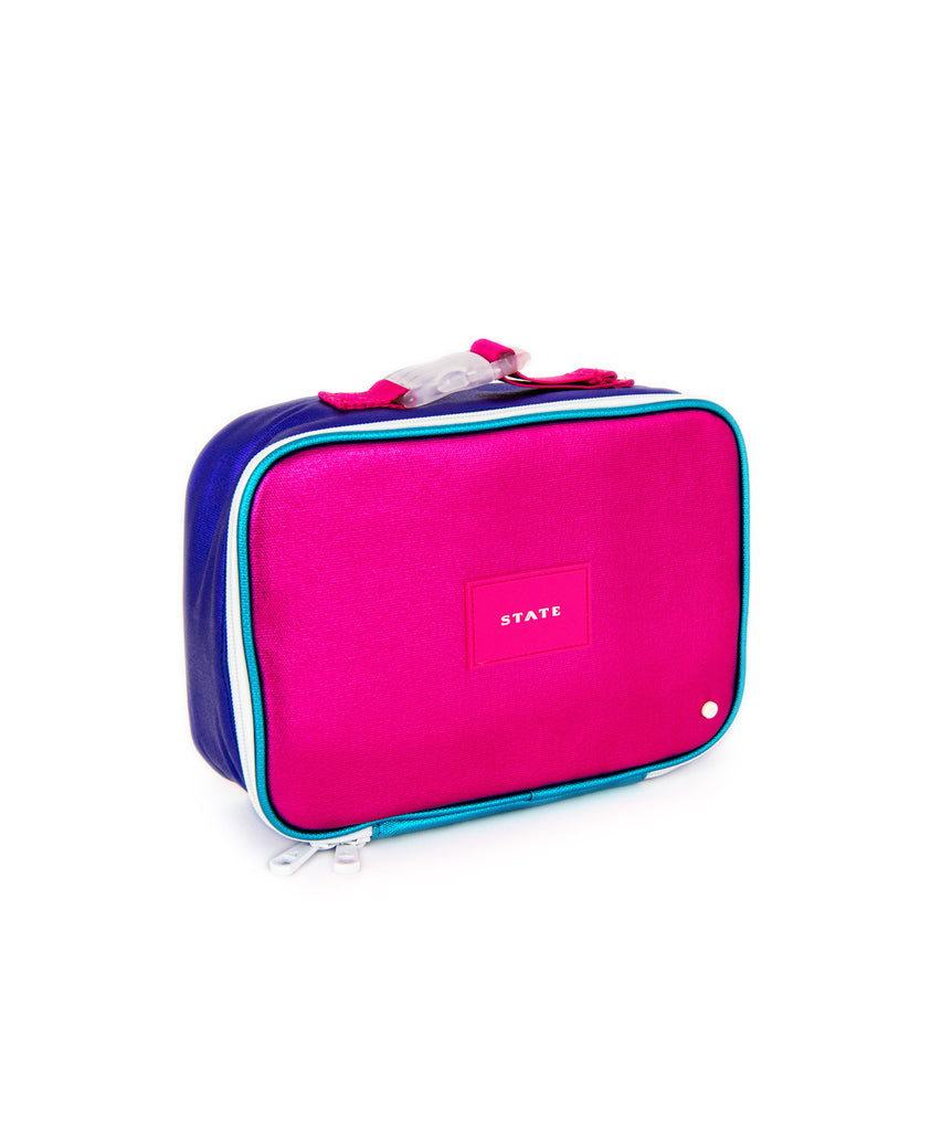 State Bags Rodgers Lunch Box Turquoise/Hot Pink Distressed/seasonal accessories State bags   