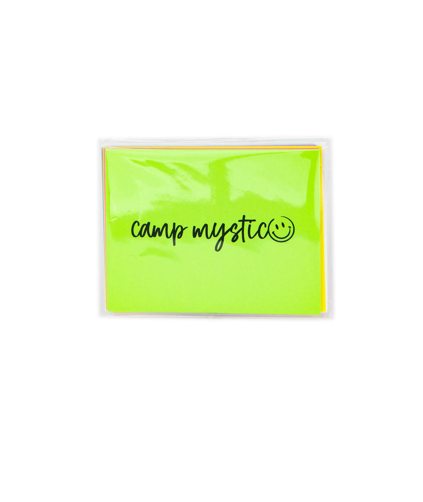 A Wink and a Nod Folded Neon Notecards Pack of 8 Camp A Wink and a Nod   
