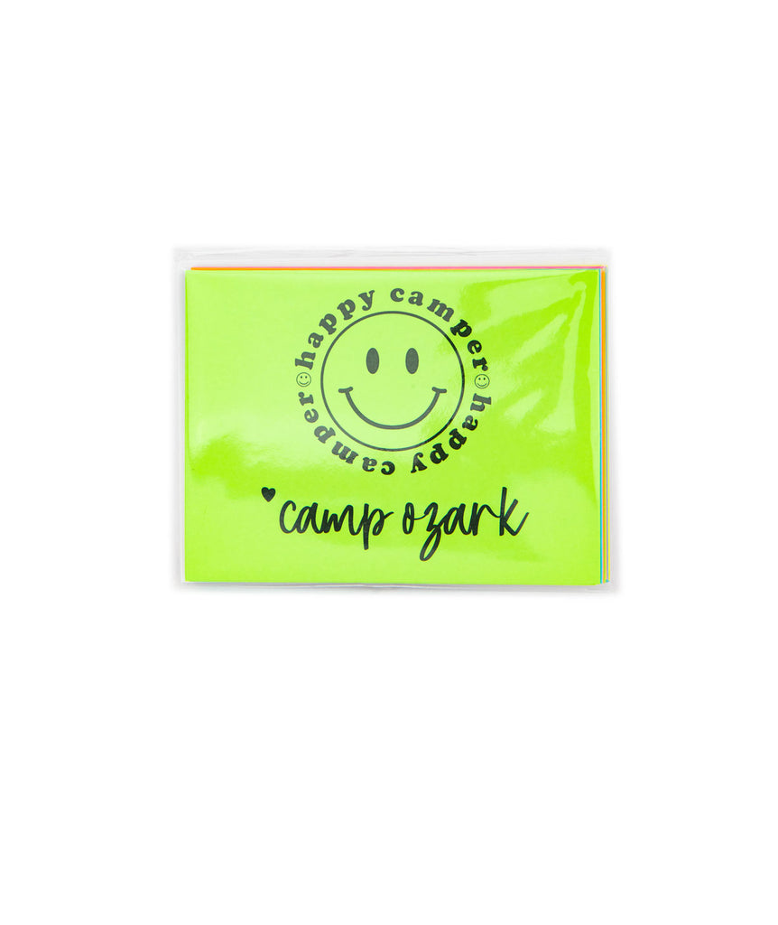 A Wink and a Nod Folded Neon Notecards Pack of 8 Camp A Wink and a Nod Multi Ozark 