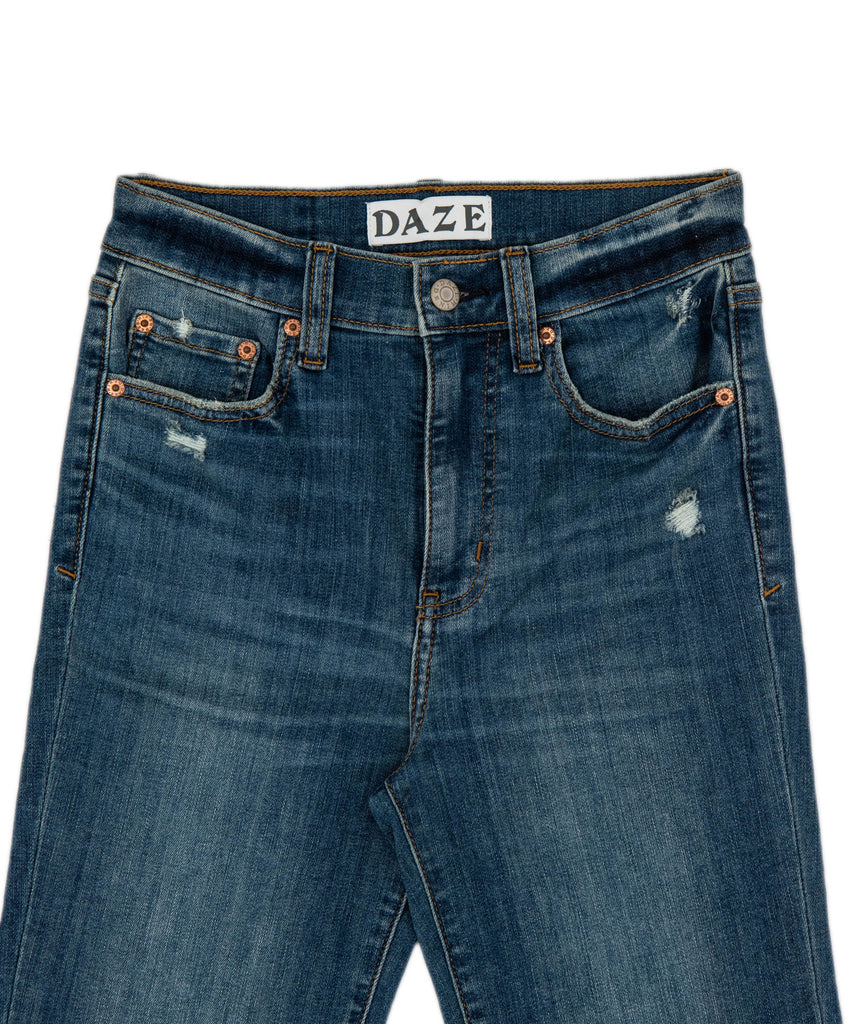 Daze Women Shy Girl High Rise Crop Flare Jeans Changes Womens Denim Daze   