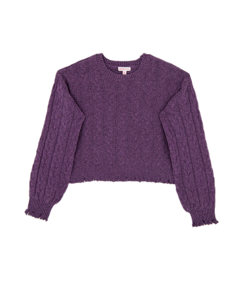 Design History Girls Purple Zest Sweater Girls Casual Tops Design History Girls   