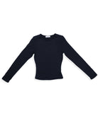 8apart Women Kylie Long Sleeve Double Layer Top Womens Casual Tops 8apart Navy Juniors/Women S