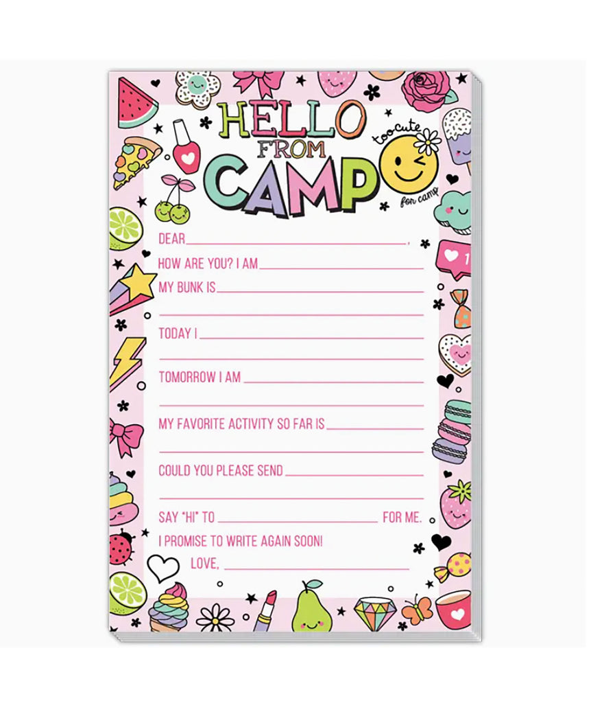 Hello From Camp Stationery Pads Camp Frankie's Exclusives   