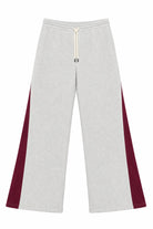 Katie J NYC Girls Landen Heather Grey/Burgundy Sweatpants Girls Casual Bottoms Katie J NYC Multi Y/S (7/8)