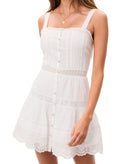Love Shack Fancy Women Charlize Dress Optic White Womens Casual Dresses Love Shack Fancy