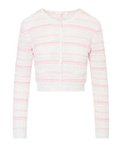 Love Shack Fancy Women Dessa Cardigan Marbella Stripe Womens Casual Tops Love Shack Fancy