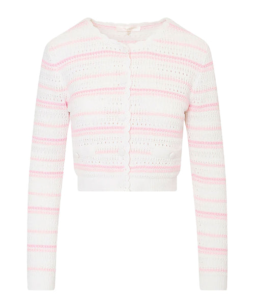 カーディガン melt the lady gradation net cardigan Women & Juniors Love Shack Fancy Dessa Cardigan Marbella Stripe