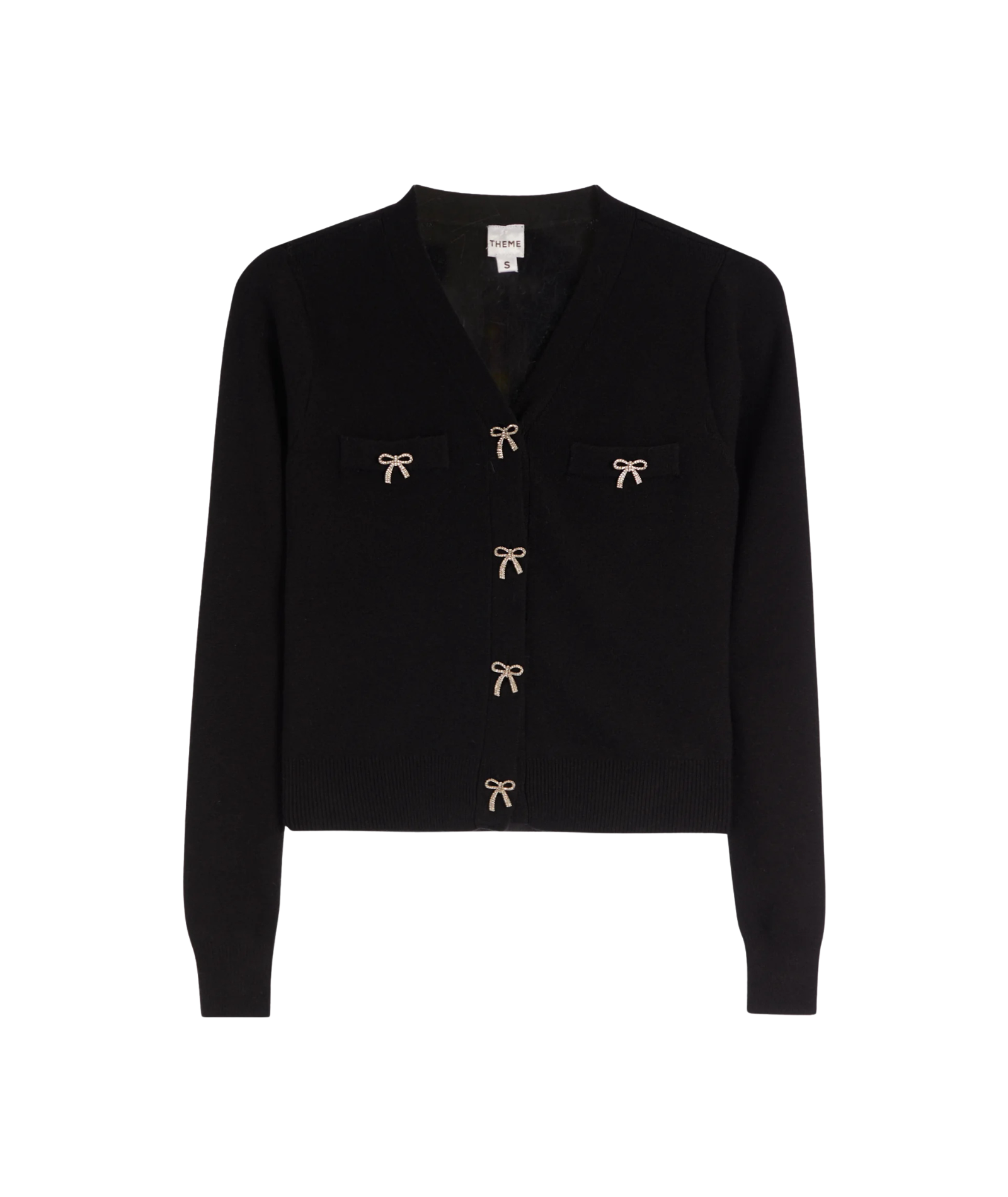 Theme Girls Mickey Cardigan Bow Buttons Girls Casual Tops Theme-NYC Black Y/S (7/8)