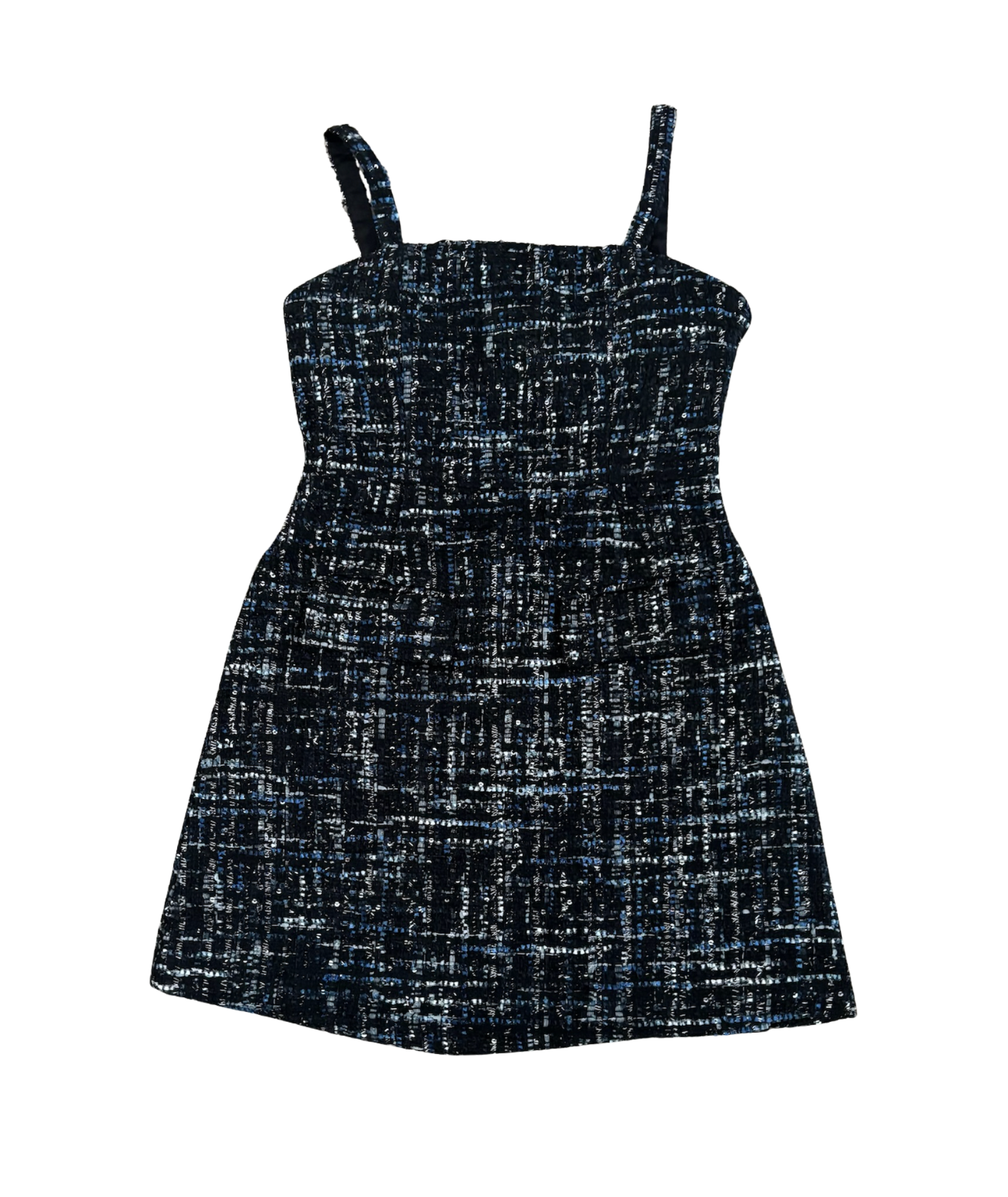 Katie J NYC Girls Matilda Evening Blue Multi Boucle Dress Girls Casual Dresses Katie J NYC Evening Blue Y/S (7/8)