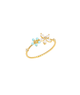 TAI White and Turquoise Flower Ring