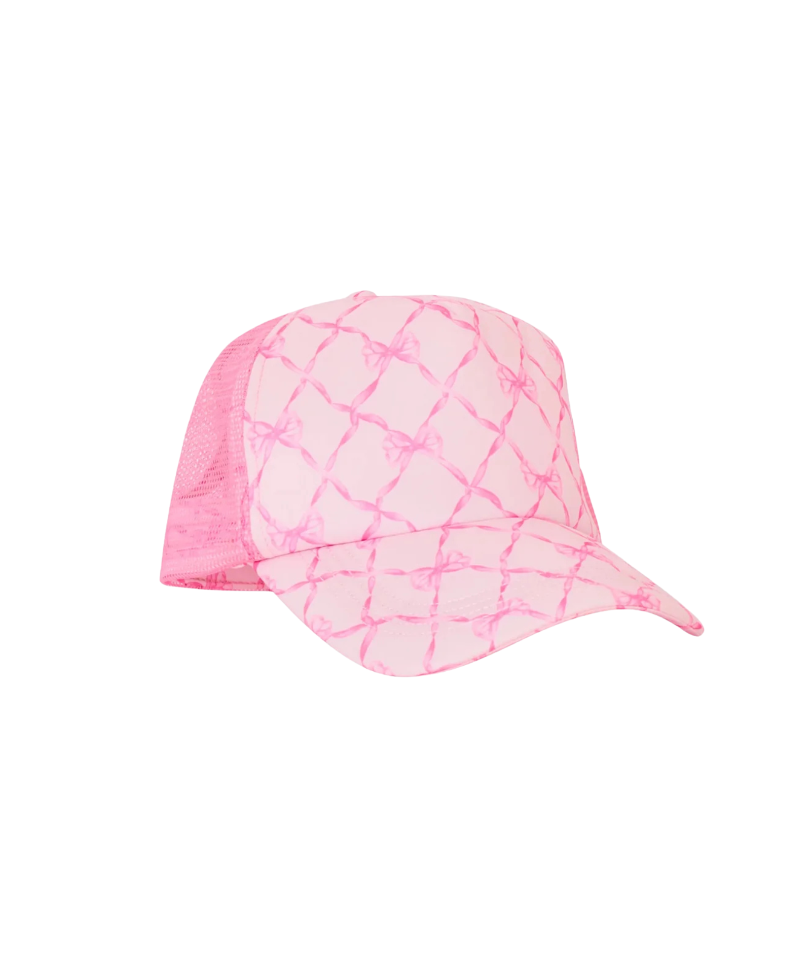 Love Shack Fancy Women Joni Trucker Hat Pink Peppermint
