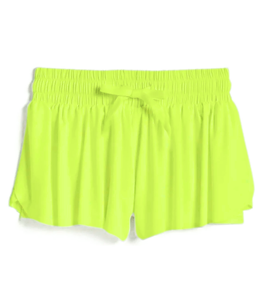 Jill Fly Away Shorts Girls Girls Casual Bottoms Suzette Neon Green Y/4 