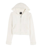 Katie J NYC Girls Parker Zip Hoodie Girls Casual Tops Katie J NYC Vintage White Y/S (7/8)