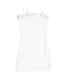 FBZ Girls Steffi Lycra Rosettes Dress Girls Special Dresses FBZ Flowers By Zoe White Y/S (7/8)