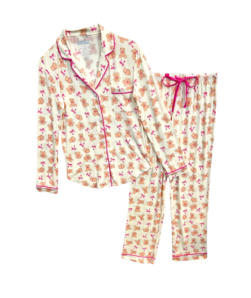 Katie J NYC Juniors Teddy Bears Maia Pants PJ Set Accessories Katie J NYC   