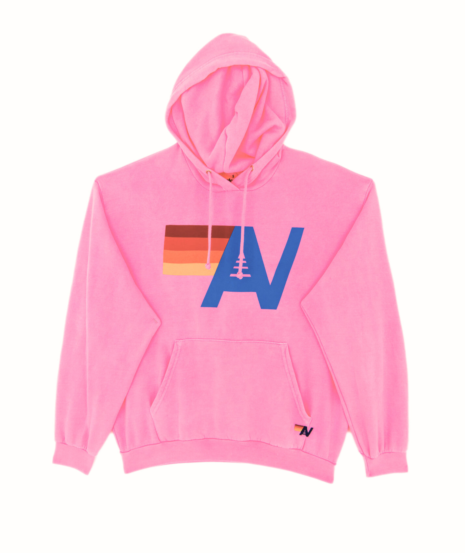 Aviator Nation Women Logo Relaxed Pullover Hoodie Girls Casual Tops Aviator Nation Neon Pink Juniors/Women XS