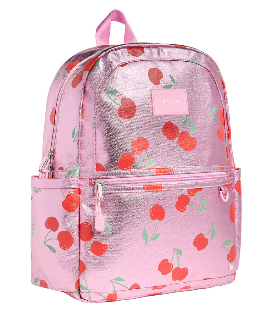 State Bags Kane Kids Travel Backpack Pink Cherries Accessories State bags   