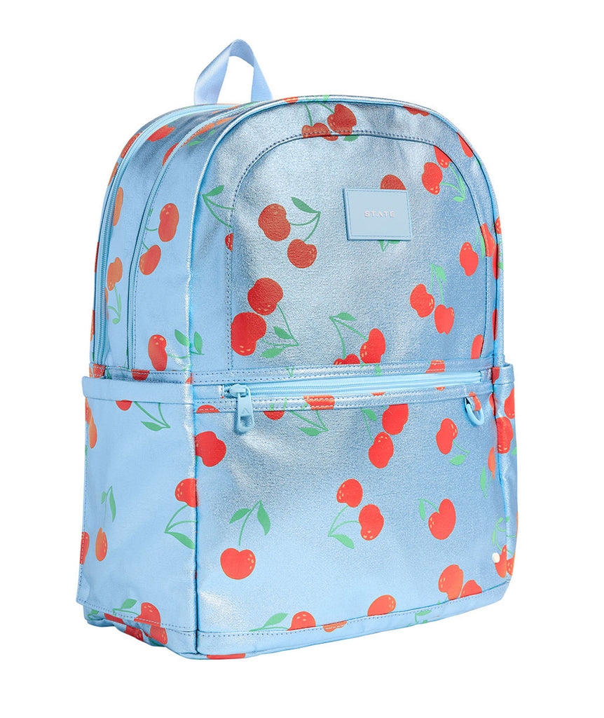 State Bags Kane Kids Large Backpack Blue Cherries Accessories State bags   
