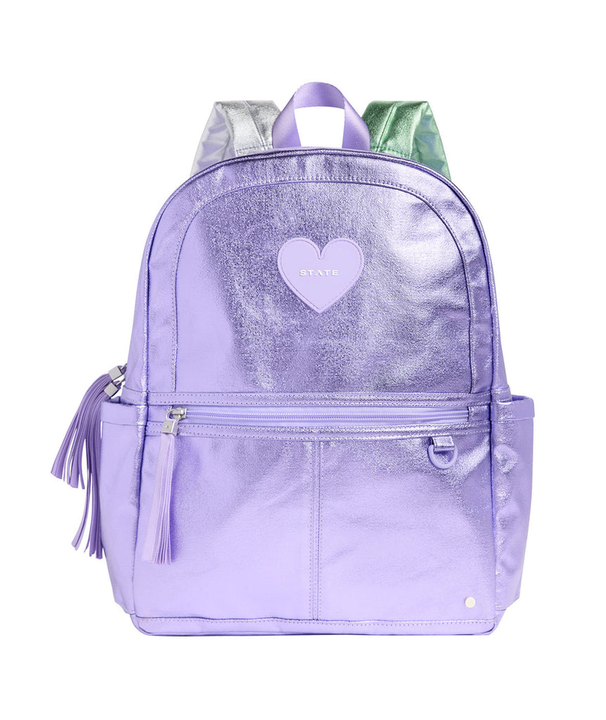 State Bags Kane Kids Double Pocket Backpack Lilac Accessories State bags   