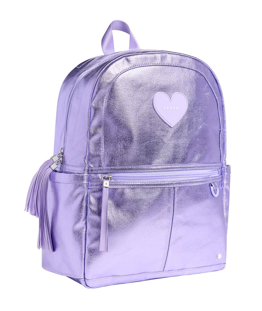 State Bags Kane Kids Travel Backpack Lilac Heart Accessories State bags   