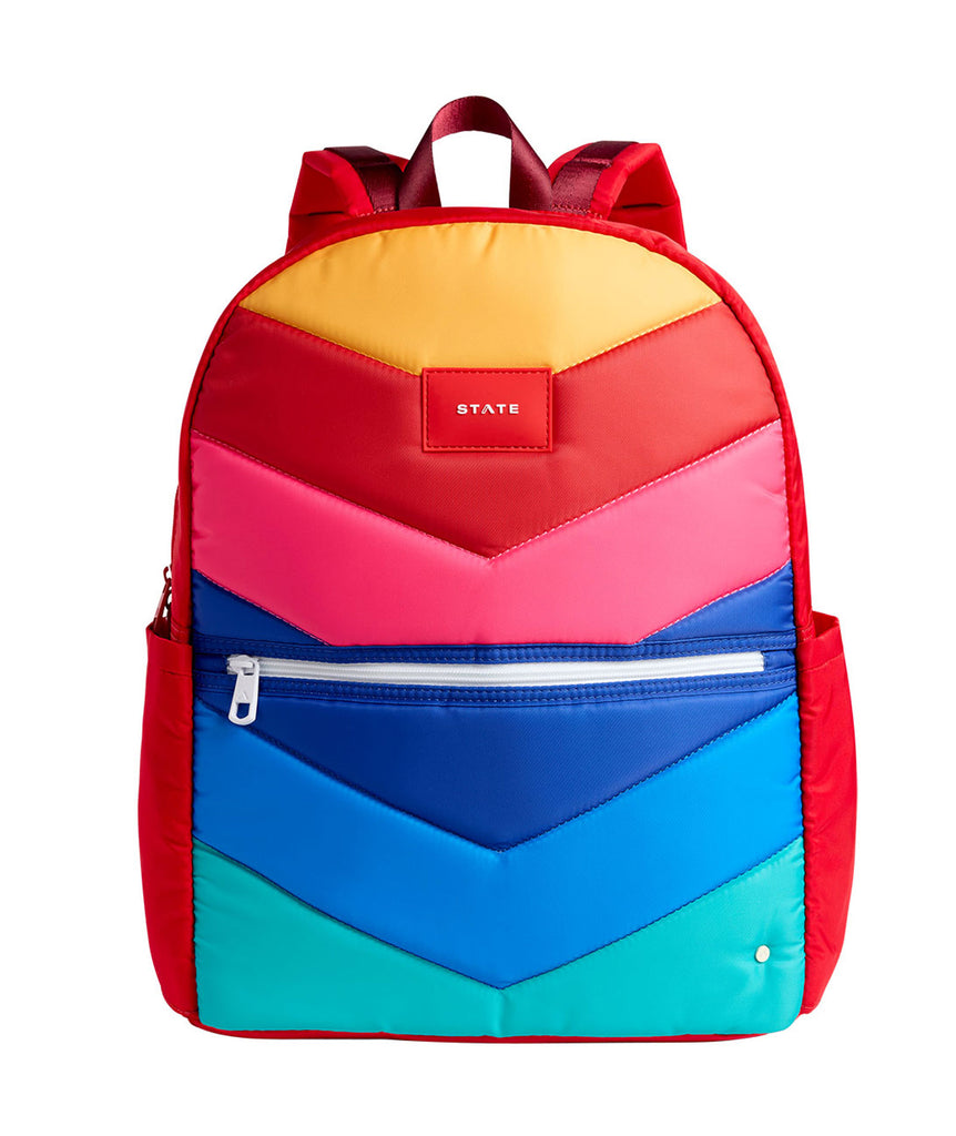 State Bags Kane Kids Large Backpack Rainbow Chevron Accessories State bags   
