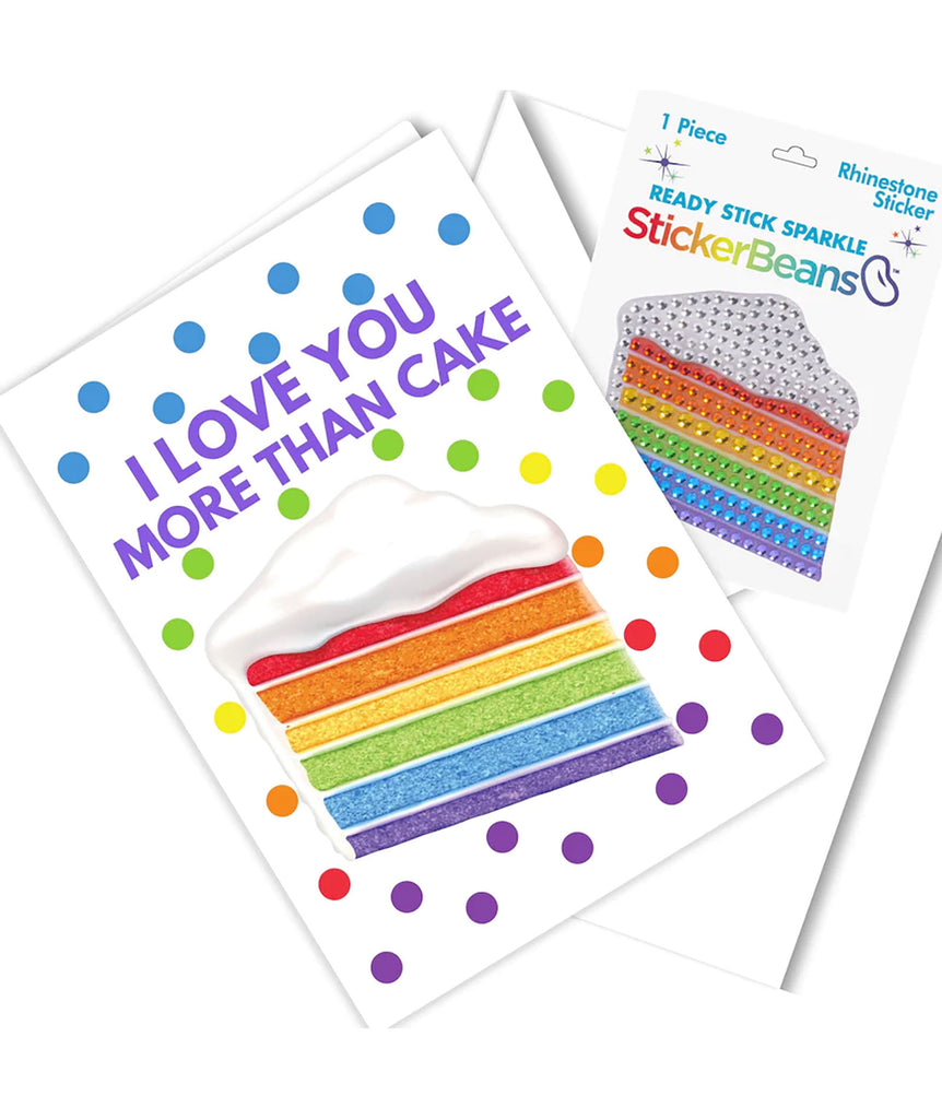 Sticker Beans Rainbow Cake Card With Sticker Accessories Sticker Beans   