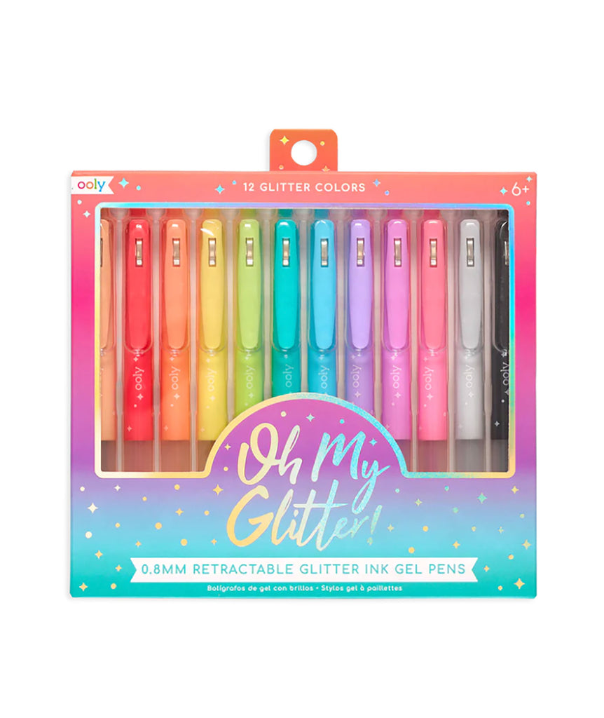 Oh My Glitter Gel Pens - Set of 12 Accessories ooly   