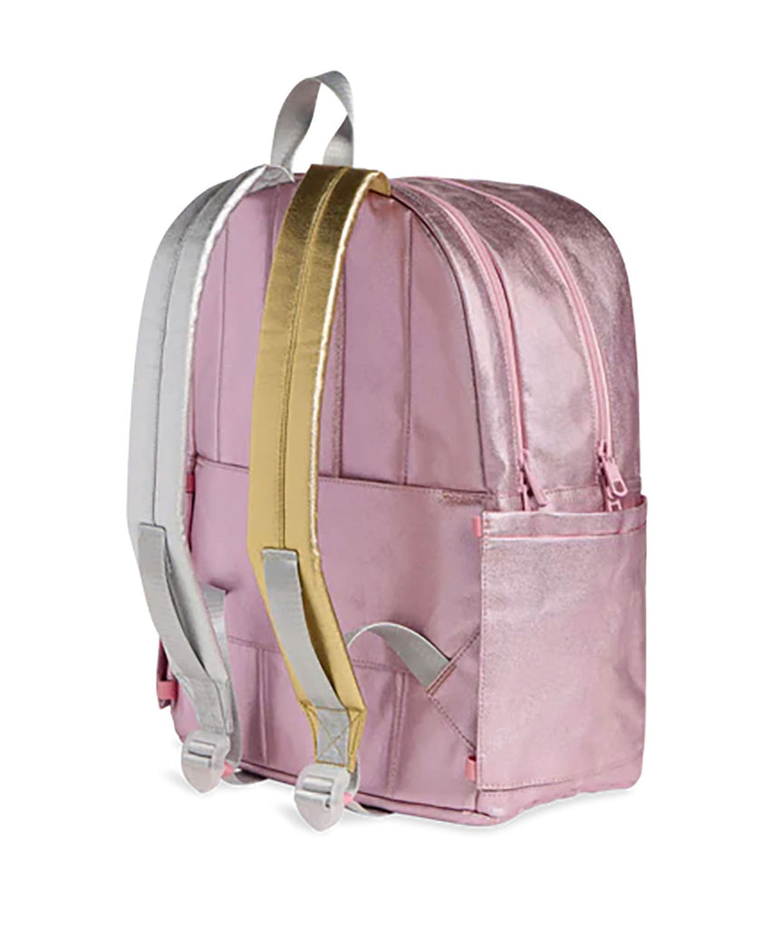 State Bags Kane Kids Double Pocket Backpack Pink/Silver Accessories State bags   