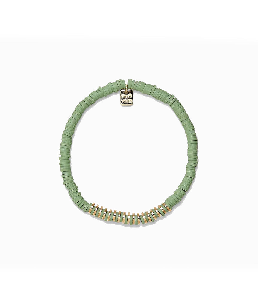 Pura Vida Heishi Disc Stretch Bracelet Jewelry - Trend Pura Vida Green  