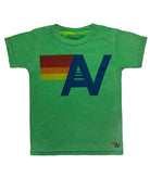 Aviator Nation Kids Logo Tee Girls Casual Tops Aviator Nation Green Y/4 