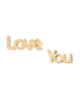 TAI Love You Earrings Jewelry - Trend TAI Gold  