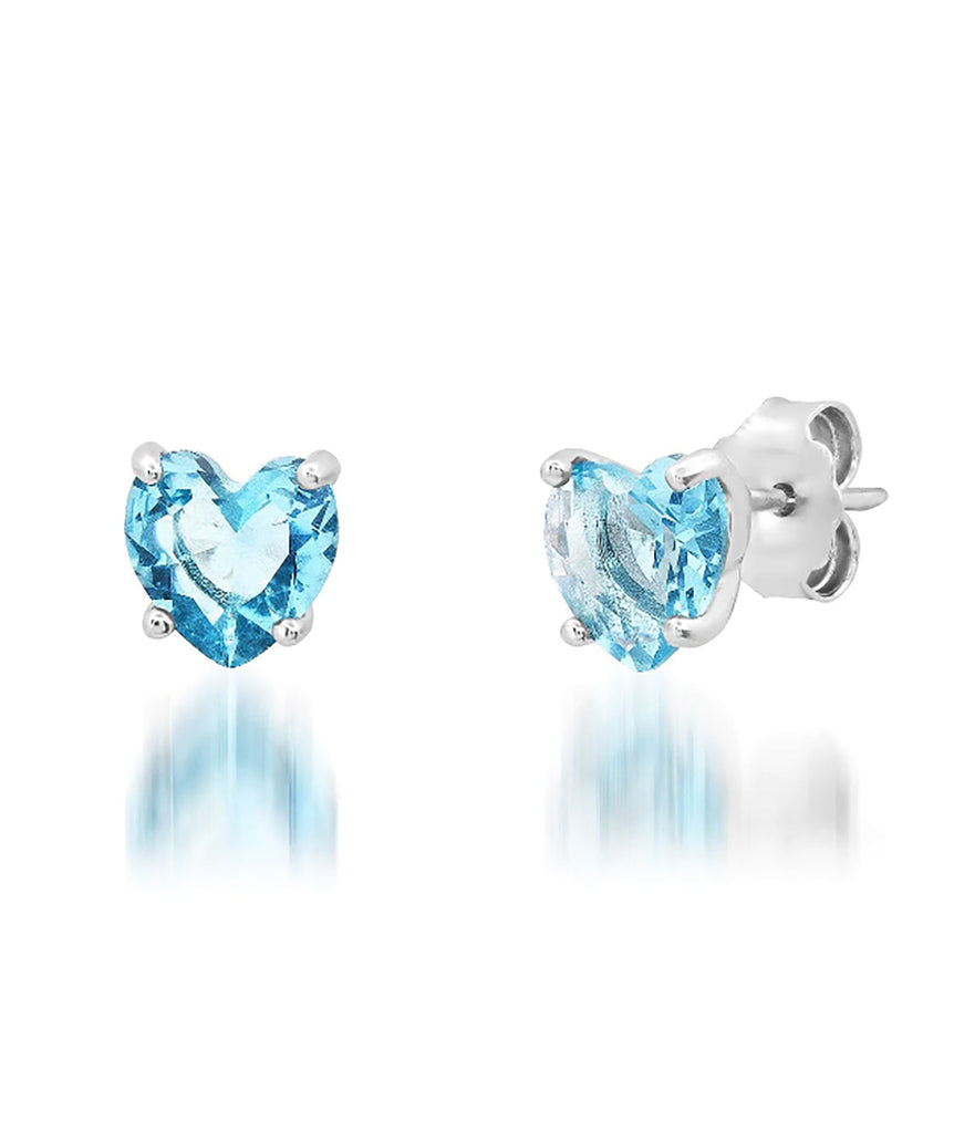 TAI CZ Heart Studs Jewelry - Trend TAI Blue  