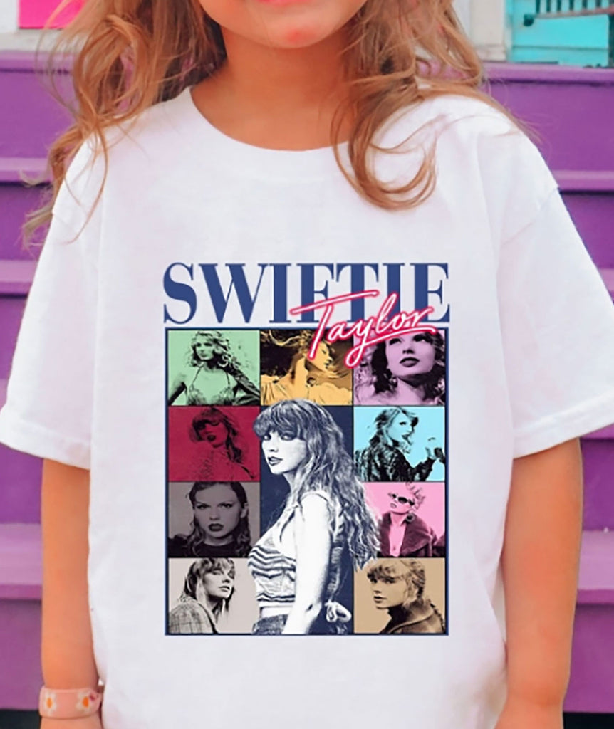 Taylor Swift Kids Eras Tour Poster Varsity Tee Girls Casual Tops Frankie's Exclusives   