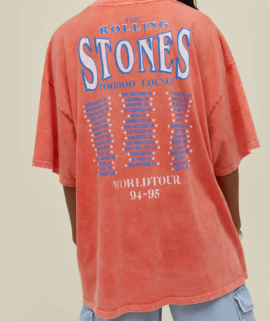 Daydreamer Women Rolling Stones World Tour 94-95 One Size Tee Womens Casual Tops Daydreamer   