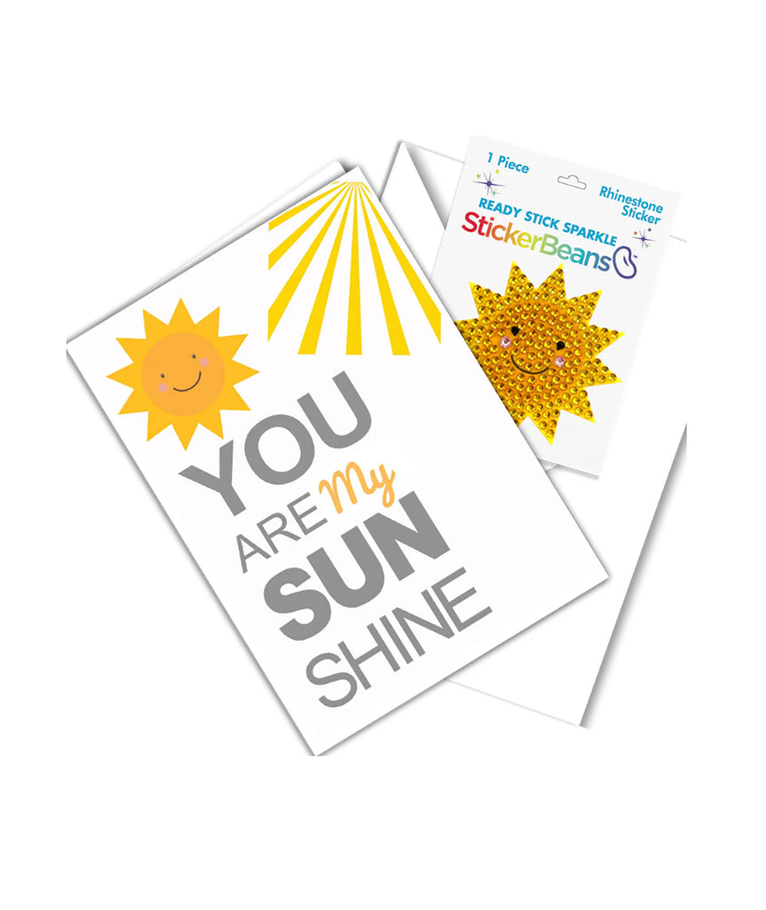 Sticker Beans You Are My Sunshine Card With Sticker Accessories Sticker Beans   