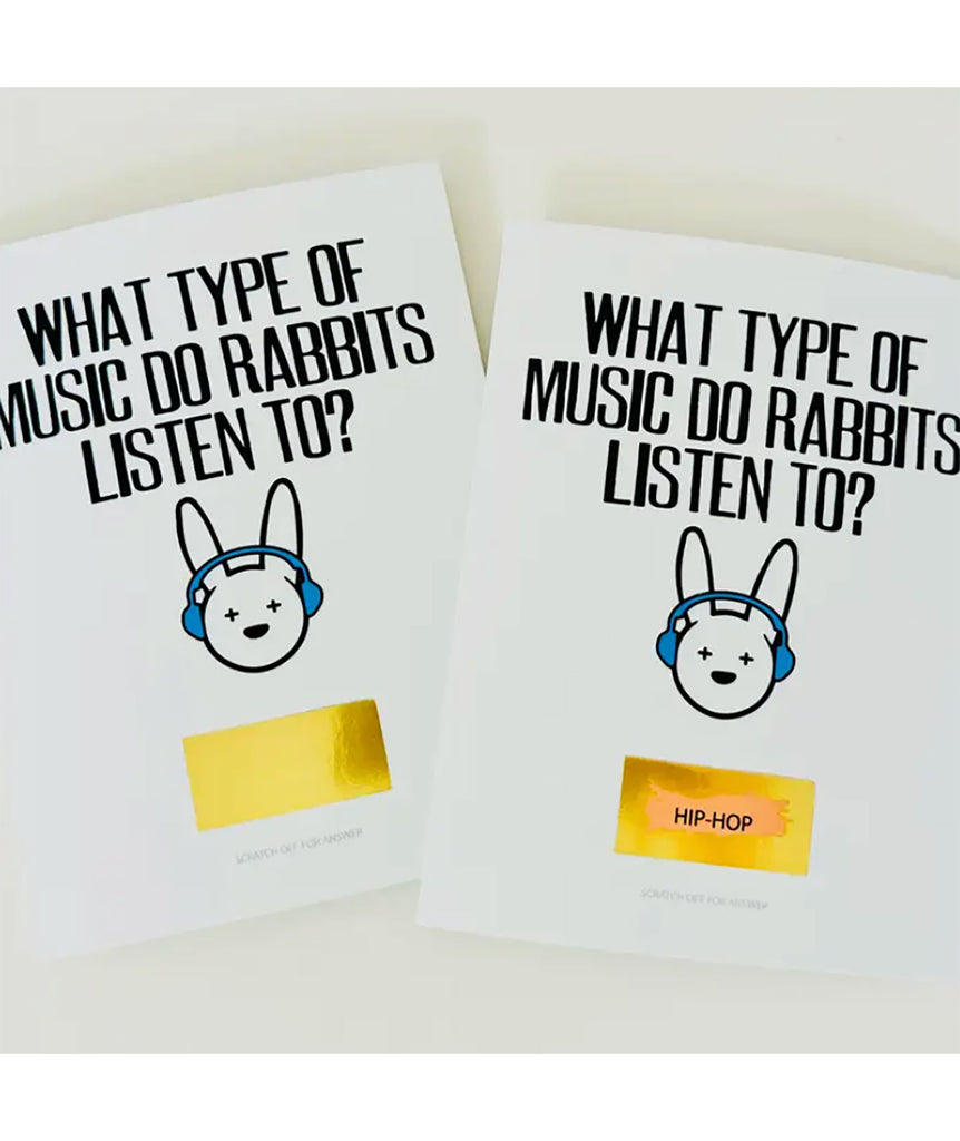 Sunny Marshmallow Scratch Off Camp Card Music Rabbits Listen To Camp Sunny Marshmallow   