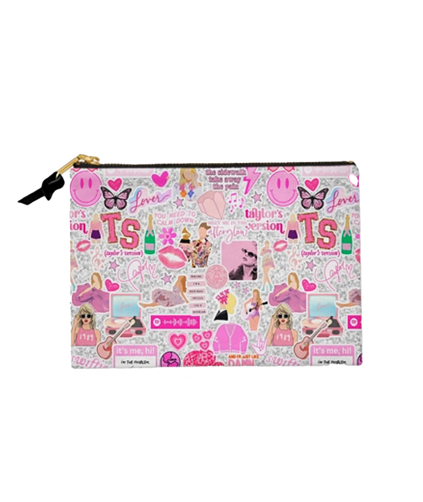 Swiftie Zip Pouch Large Accessories Frankie's Exclusives Pink  