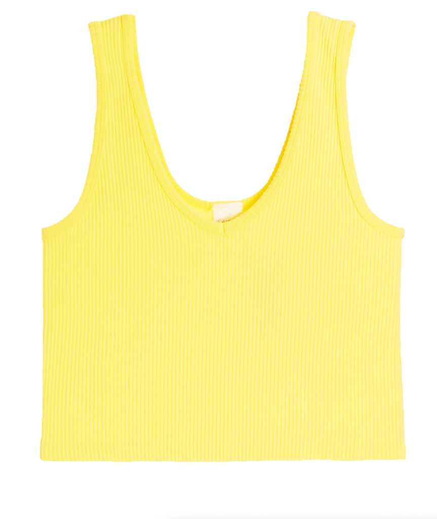 Nicky Ribbed Crop Top Girls Girls Special Tops Suzette One Size Fits Most (Y/7-Y/14) Neon Yellow 