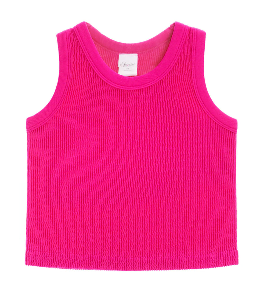 Rosie Smocked Tank Girls Girls Casual Tops Suzette Barbie Pink Y S/M (8-10) 