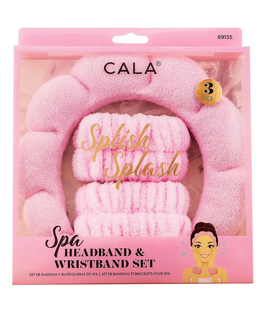 Bubbles Spa Headband and Wristband Set Pink Accessories Frankie's Exclusives   