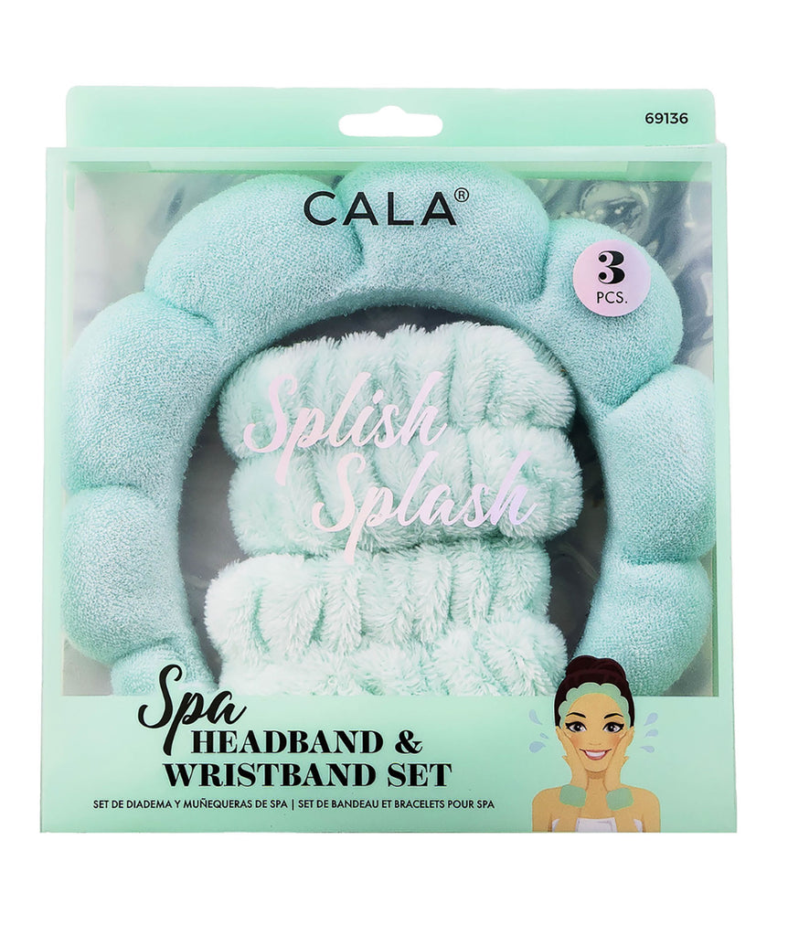 Bubbles Spa Headband and Wristband Set Mint Accessories Frankie's Exclusives   