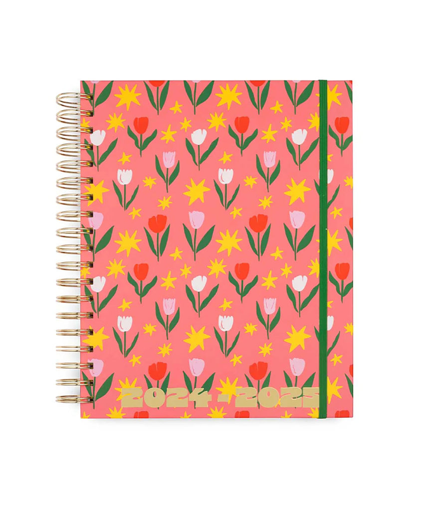 Ban.do 17 Month Large Planner Pink Tulips Accessories Ban.do   