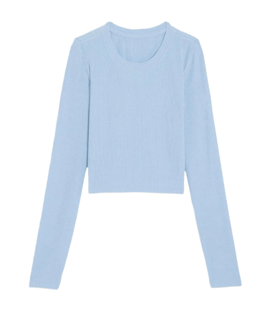 Katie J NYC Girls Livi Long Sleeve Tee Girls Casual Tops Katie J NYC Light Blue Y/S (7/8) 