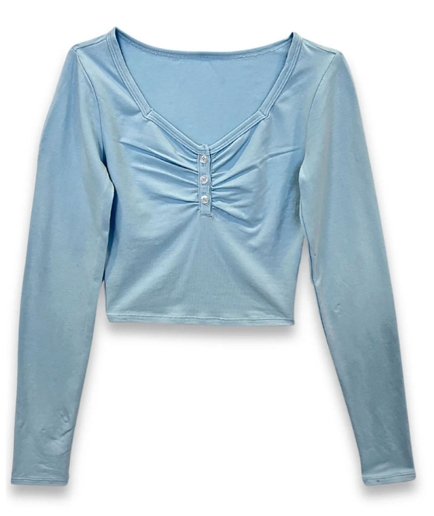 Katie J NYC Girls Keely Long Sleeve Top Girls Casual Tops Katie J NYC   