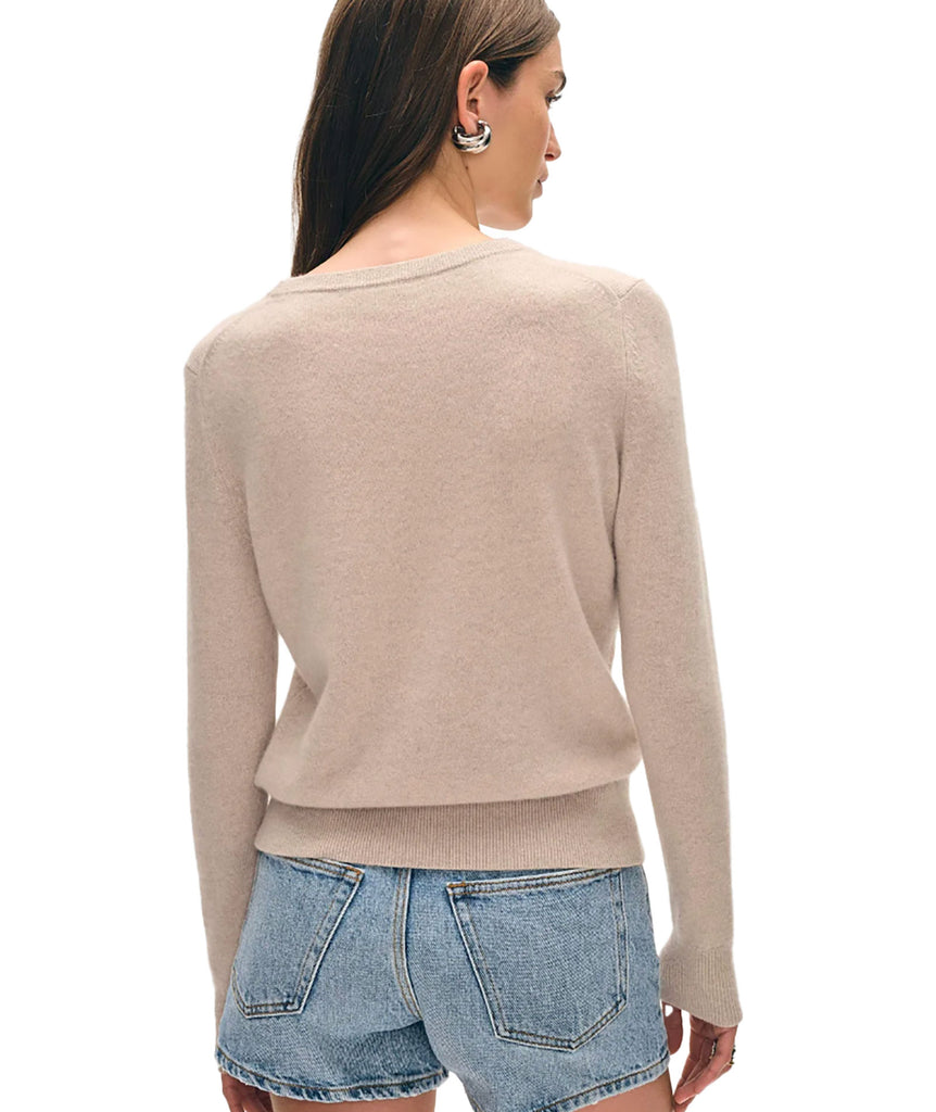 White+Warren Women Cashmere Core Crewneck Sweater Womens Casual Tops White+Warren   