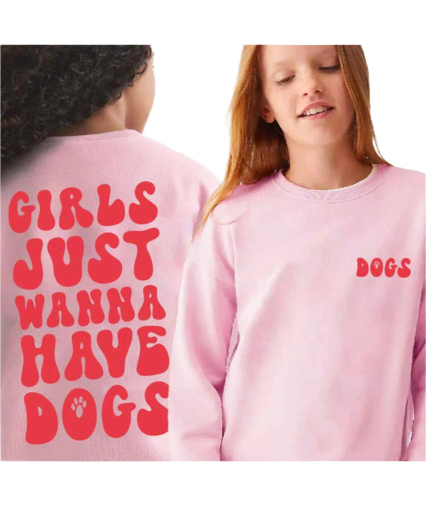 Sub_Urban Riot Girls Wanna Have Dogs Classic Sweatshirt Girls Casual Tops Sub_Urban Riot   